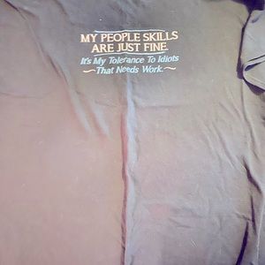 Black people skills shirt. 3XL.